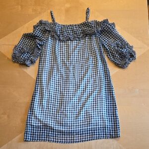 Danny & Nicole Black and White Ruffled Sundress